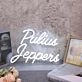 Pulius Jeppens White Neon Sign