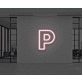 Neon Letter P