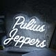 Pulius Jeppens White Neon Sign
