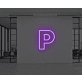 Neon Letter P