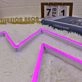 Meandering Arrow Pink Neon Sign