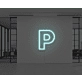 Neon Letter P