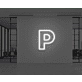 Neon Letter P