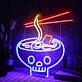 Ramen Served In Skull Bowl Custom Neon Sign