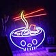 Ramen Served In Skull Bowl Custom Neon Sign