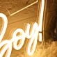 Oh Boy Yellow Custom Neon Sign