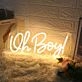 Oh Boy Yellow Custom Neon Sign