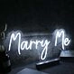 Marry Me White Custom Neon Sign