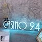 Casino 24 Blue Neon Sign