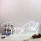 Pappy's Pool White Neon Sign