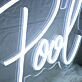 Pappy's Pool White Neon Sign