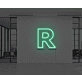 Neon Letter R