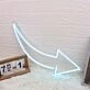Smooth Arrow Blue Neon Sign