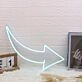 Smooth Arrow Blue Neon Sign