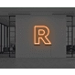 Neon Letter R