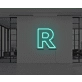 Neon Letter R