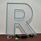 Neon Letter R