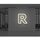 Neon Letter R