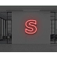 Neon Letter S