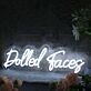 Dolled Faces White Neon Sign