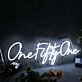 One Fifty One White Neon Sign