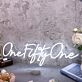One Fifty One White Neon Sign