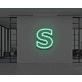 Neon Letter S