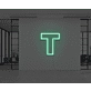 Neon letter T