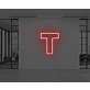 Neon letter T