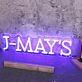 J-MAY'S Blue Neon Sign
