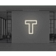 Neon letter T
