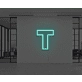 Neon letter T