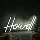 Howell White Neon Sign