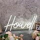 Howell White Neon Sign