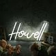 Howell White Neon Sign