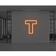 Neon letter T
