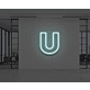 Neon Letter U