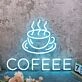 Coffee Blue Custom Neon Sign