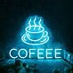 Coffee Blue Custom Neon Sign