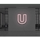 Neon Letter U