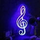 Music Note Blue Neon Sign