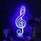 Music Note Blue Neon Sign