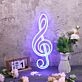 Music Note Blue Neon Sign