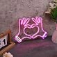 Heart Shape With Two Hands Custom Neon Sign
