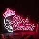 Pink Cemenl Custmo Neon Sign