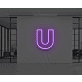 Neon Letter U