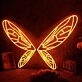 Butterfly Wings Orange Custom Neon Sign