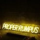 Proper Rumpus Yellow Neon Sign