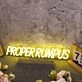 Proper Rumpus Yellow Neon Sign