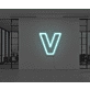 Neon Letter V